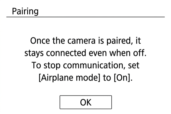 EOS 850D pairing initiation
