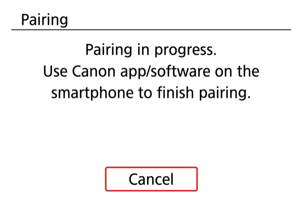 Pairing in progress on EOS M50