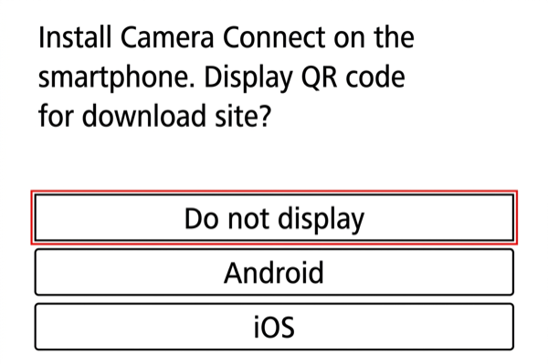 Do not display QR code on EOS 90D