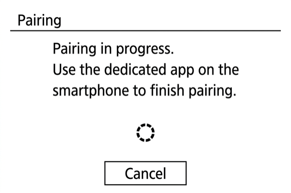 Camera waiting for Bluetooth connection on EOS M6