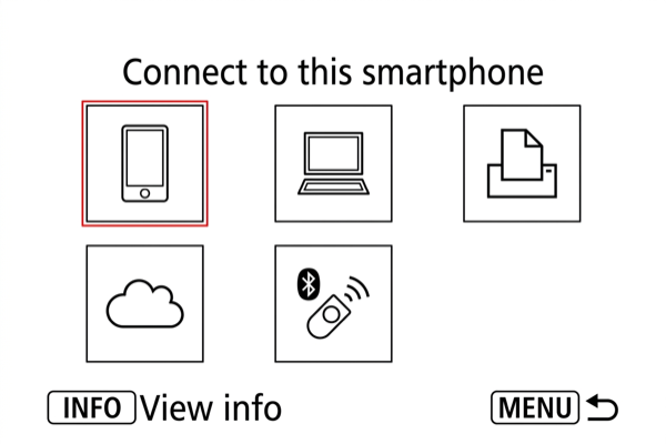 EOS R100 Connect to smartphone option