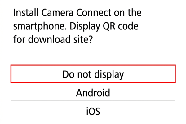 Do not display option on EOS RP